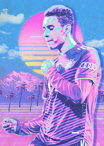 Retro Jamal Musiala Poster