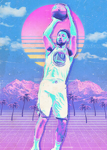 Klay Thompson Retro Poster