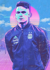 Lautaro Martinez Retro Poster