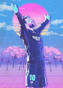Messi Retro Poster