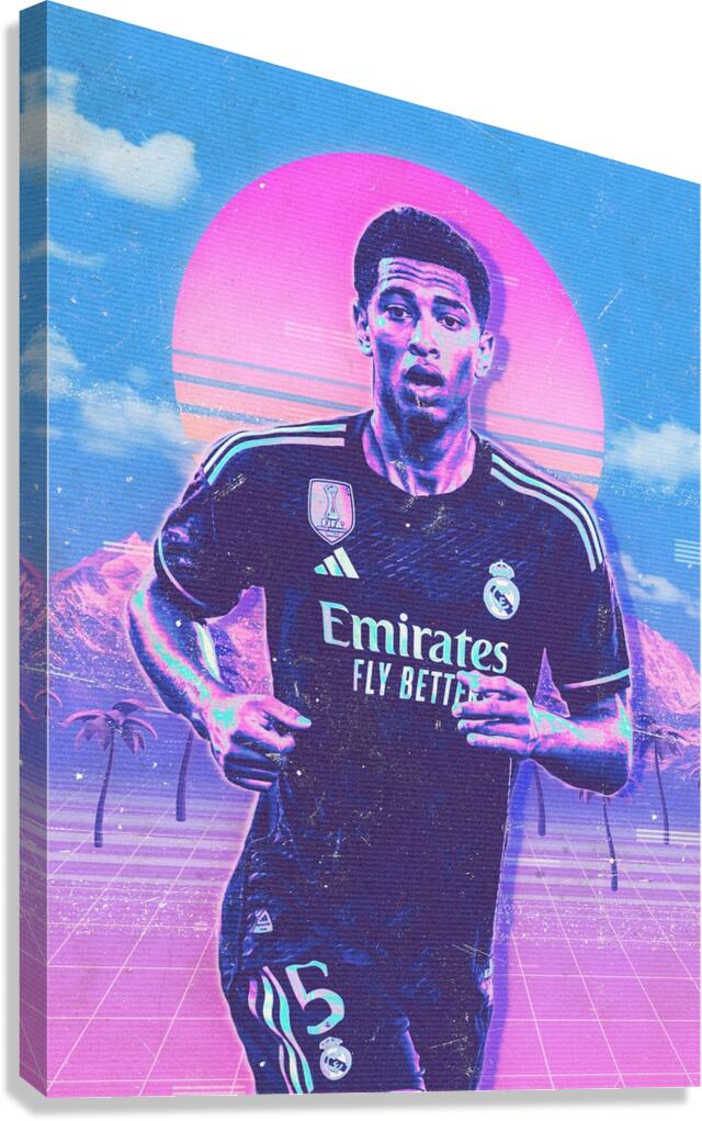 Retro Jude Bellingham Poster Canvas Print