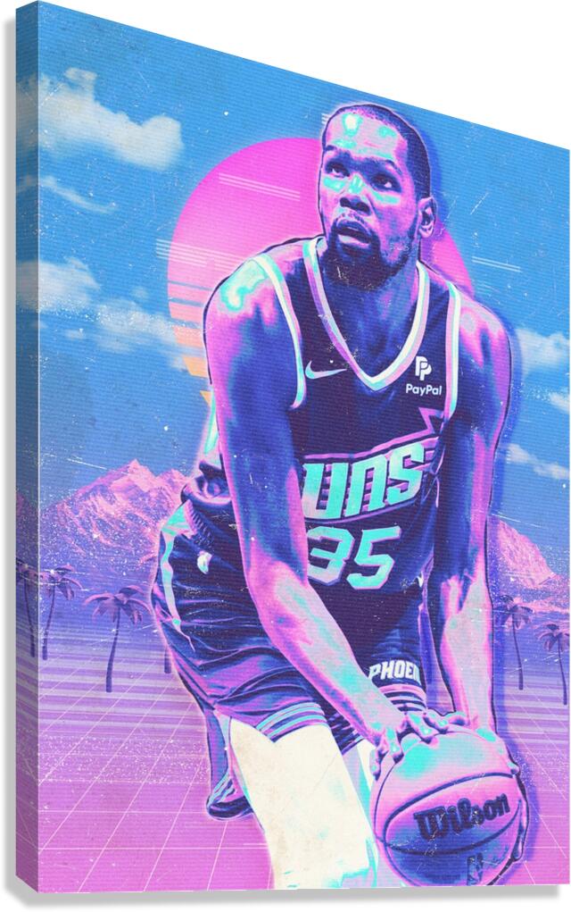 Retro Kevin Durant Poster Canvas Print