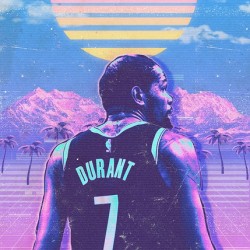 Retro Kevin Durant Poster
