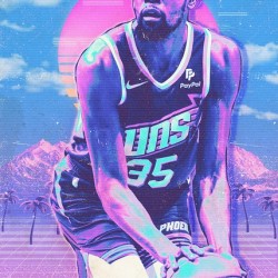 Retro Kevin Durant Poster