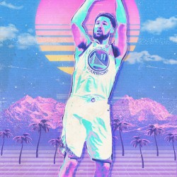 Klay Thompson Retro Poster