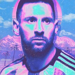 Messi Retro Poster