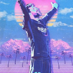 Messi Retro Poster