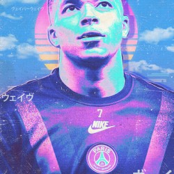 Kylian Mbappe Retro Poster