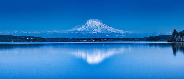 Mount Rainier reflection by Charles Senn