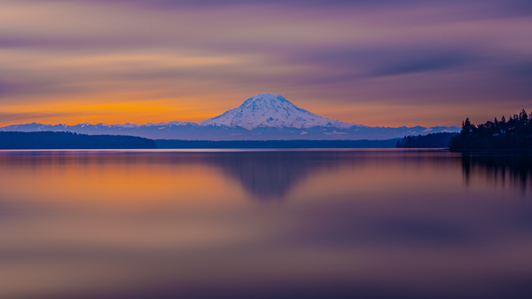 Mt Rainier Sunset by Charles Senn