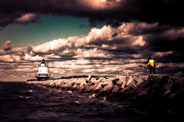 Spring Point Ledge Lighthouse: South Portland Maine by Kerry Frysinger