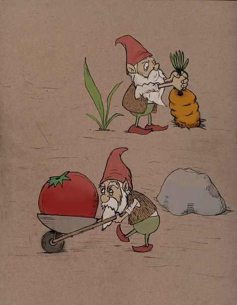 Gnome Garden Print
