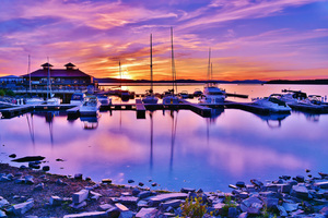 Reflections over Lake Champlain Vermont 