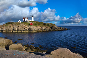 Calm Before the Storm at Nubble Light Maine