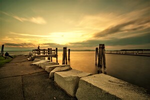 Golden Tranquility at Perkins Pier