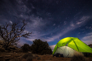 Desert night sky in the winter