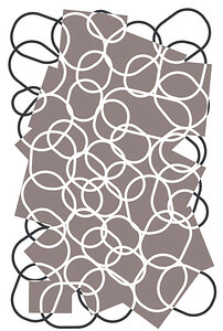 Abstract Loops Black and White 
