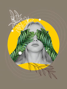Portrait of Person with Nature 
