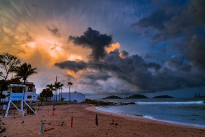 Amanecer sobre la bahia de Mazatlan