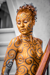 Sophisticated Golden Portrait for Luxury Decor