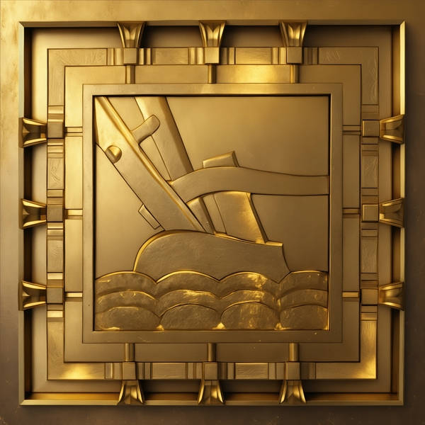 Plow GOLD by Alex Art