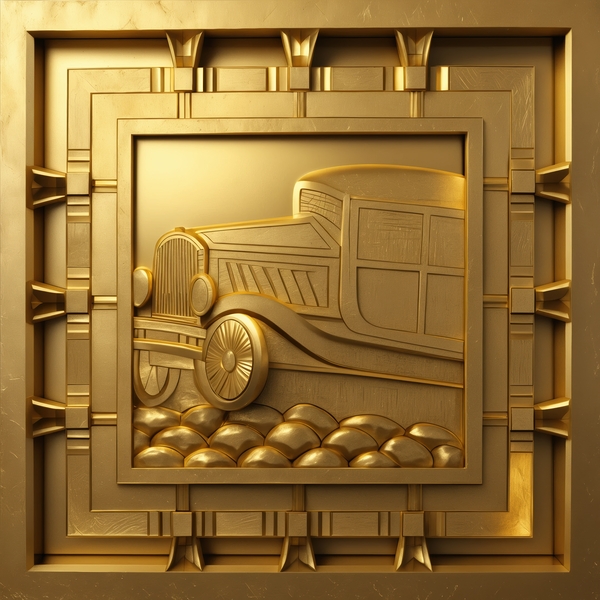 Car GOLD Print