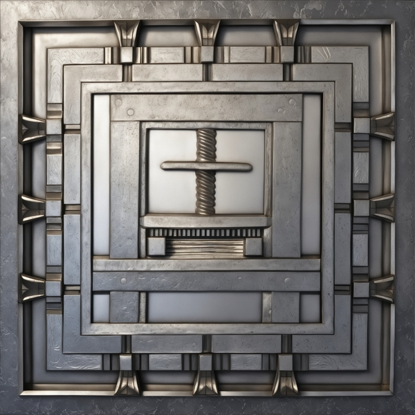 Printing Press SILVER by Alex Art