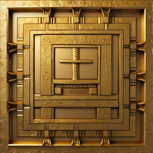 Printing Press GOLD by Alex Art