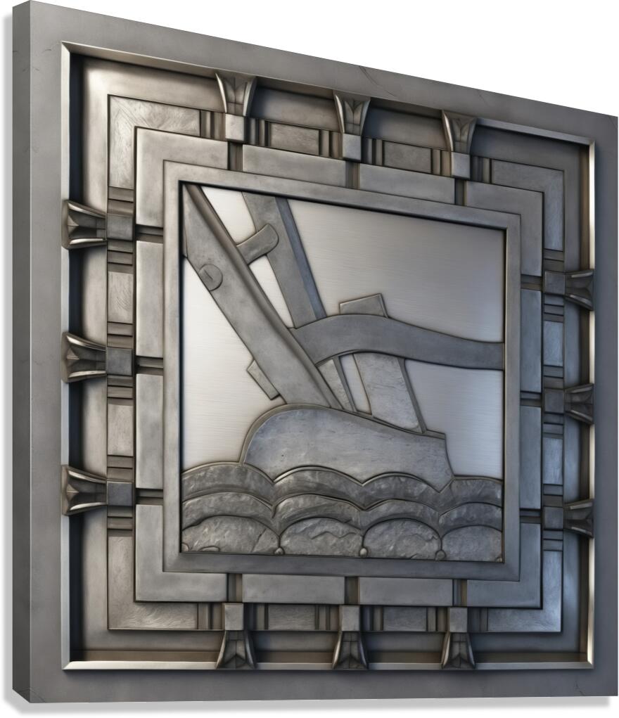 Plow SILVER Canvas Print