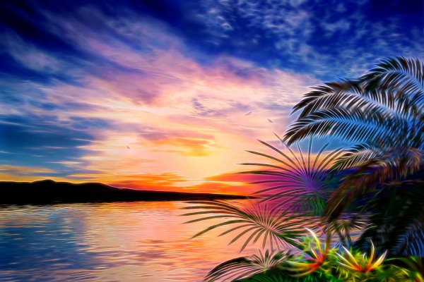 Tropical Landscape Print