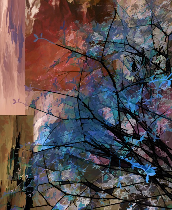 Blue Tree Print