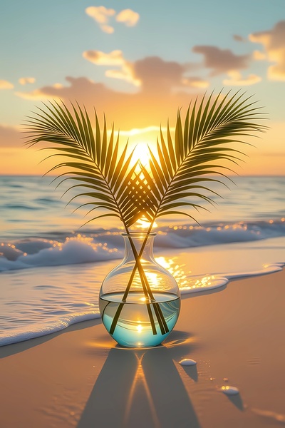 Sunset Reflections in Paradise up Print