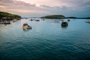 Sunset with Boats