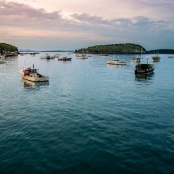 Sunset with Boats