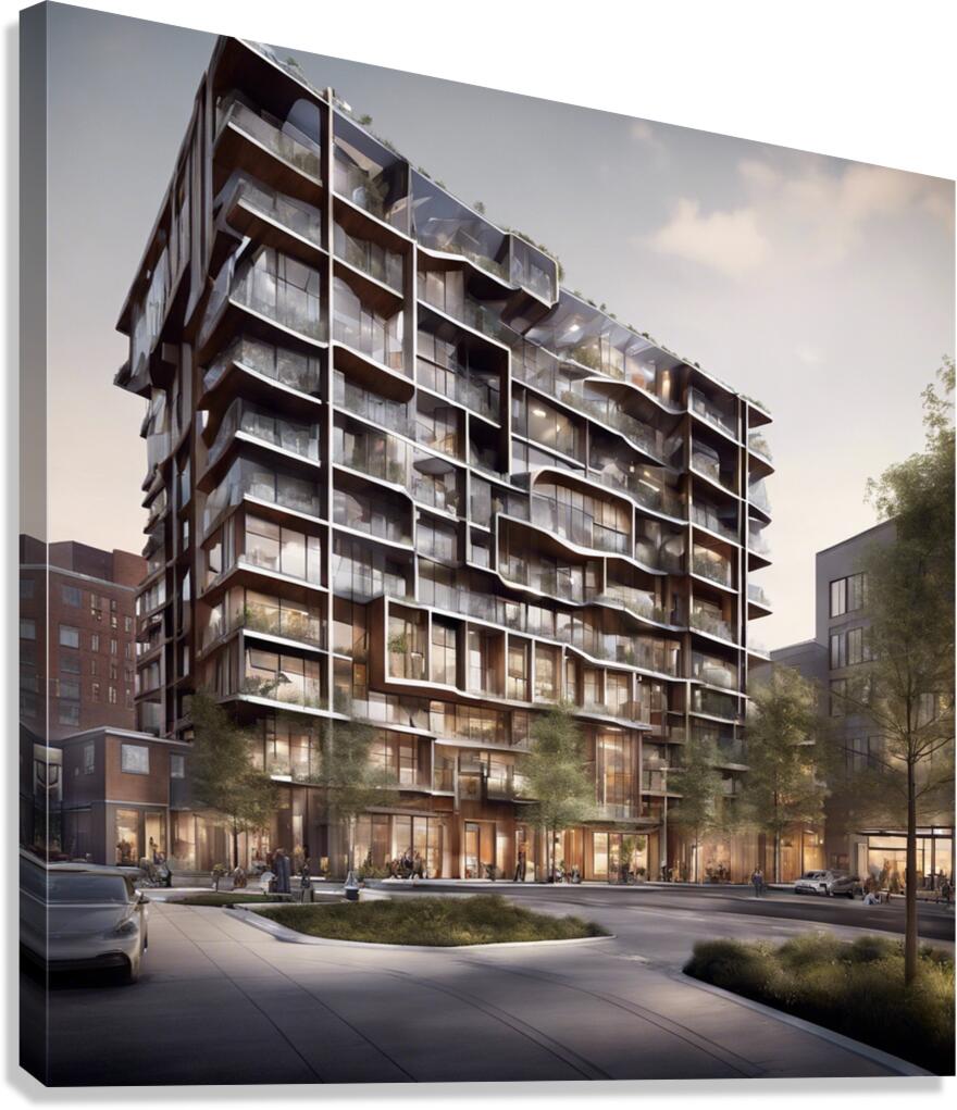 Innovative mixed use development featuring Canvas Print