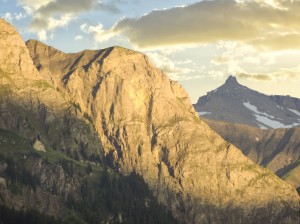 Golden Rays of the Sun on the Swiss Alps in the Bernese Highlands