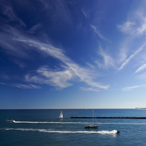 Criss Cross 3 of 3 SQUARE   Boats and Beautiful Skies Singer Island West Palm Beach Florida