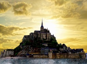 Golden Mont St Michel - Normandy France - Limited Edition William Robert Stanek