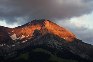 Mountain Bathed in the Golden Rays of the Sun at Sunset in Switzerland 3 of 3