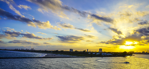 Radiant   Inlet at Sunset PANORAMA   Singer Island West Palm Beach Florida