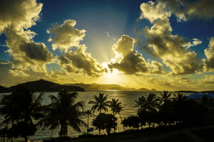 Sunset over Great Bay Saint Johns US Virgin Islands