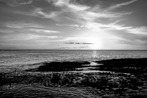 BW A Majestic Sunset on the Coast