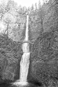 BW Falls in The Gorge 3 Columbia River Oregon