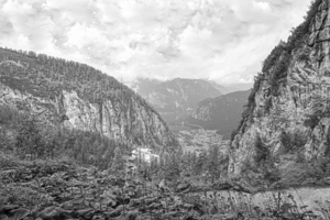 BW Majestic View to Lake Hallstatt from Dachstein Mountain