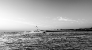BW Motoring On at the Sunrise 1 of 2 Yacht Fishing Marlin Sailfish Billfish Singer Island Florida