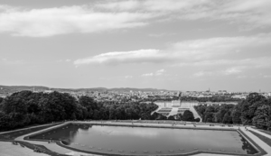 BW Vienna - City Skyline with Schonnbrunn Summer Palace Panorama 