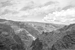BW Waipoo Falls and Waimea Canyon on the Island of Kauai