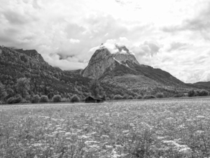 BW Waxenstein Mountain in the Bavarian Alps near Garmisch-Partenkirchen