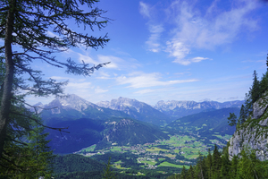Beautiful View of the Berchtesgaden Alps Hockonig Hochseller Torsaule Mandlwand Watzmann