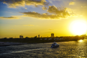 Home to Port at the Sunset Palm Beach Florida